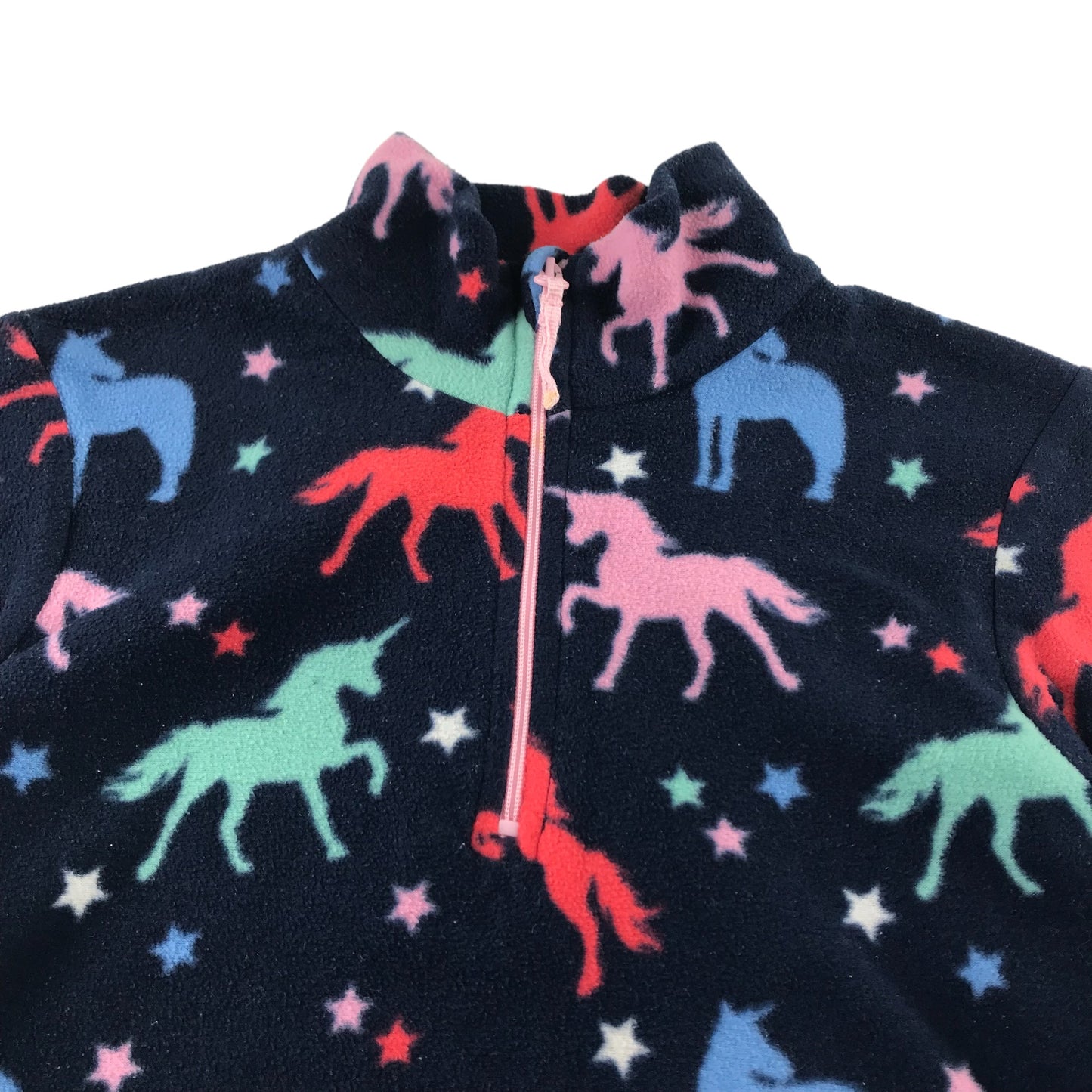 Mountain Warehouse fleece 7-8 years navy blue multicolour unicorn pattern