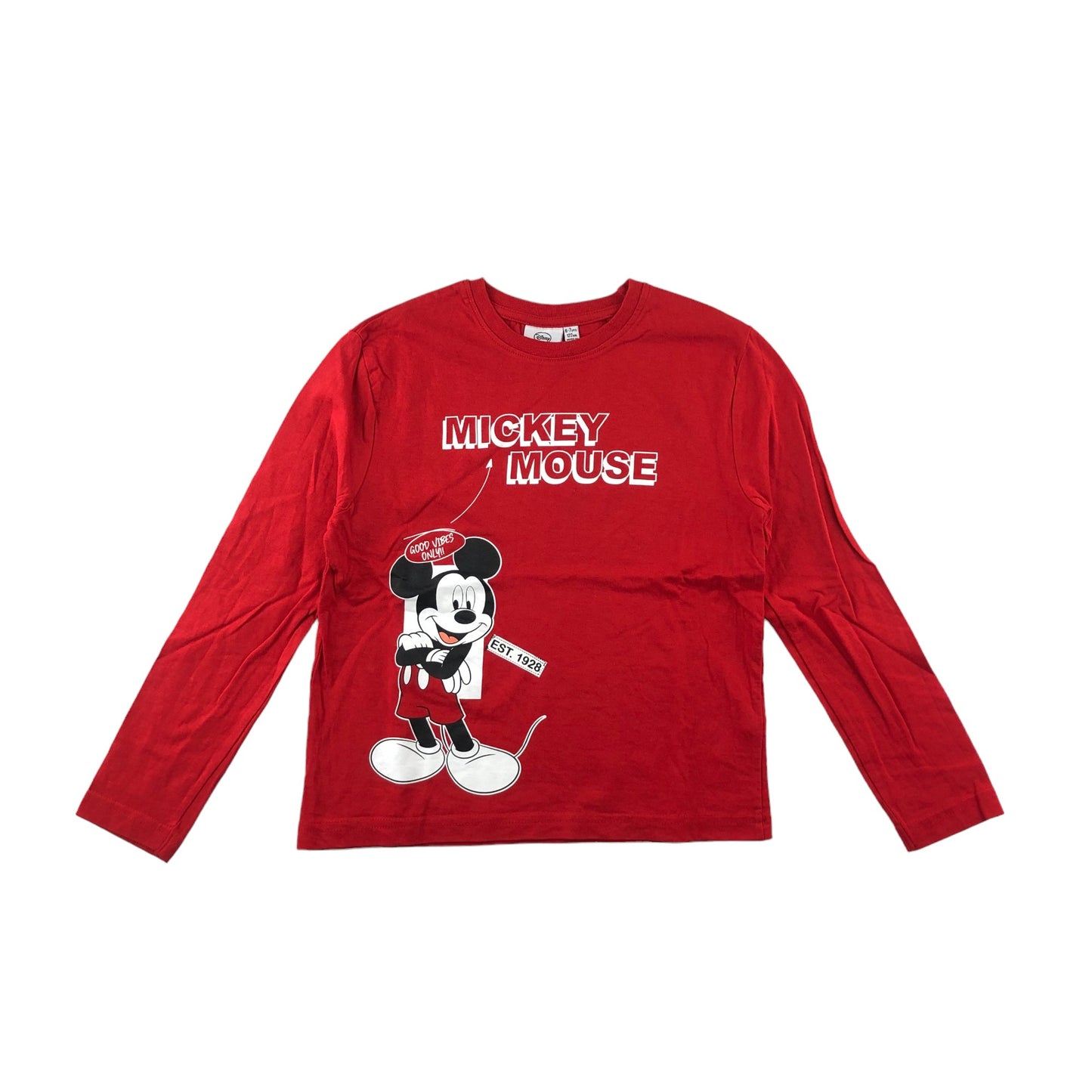 Primark T-Shirt 6-7 Years Red Mikey Mouse Graphic