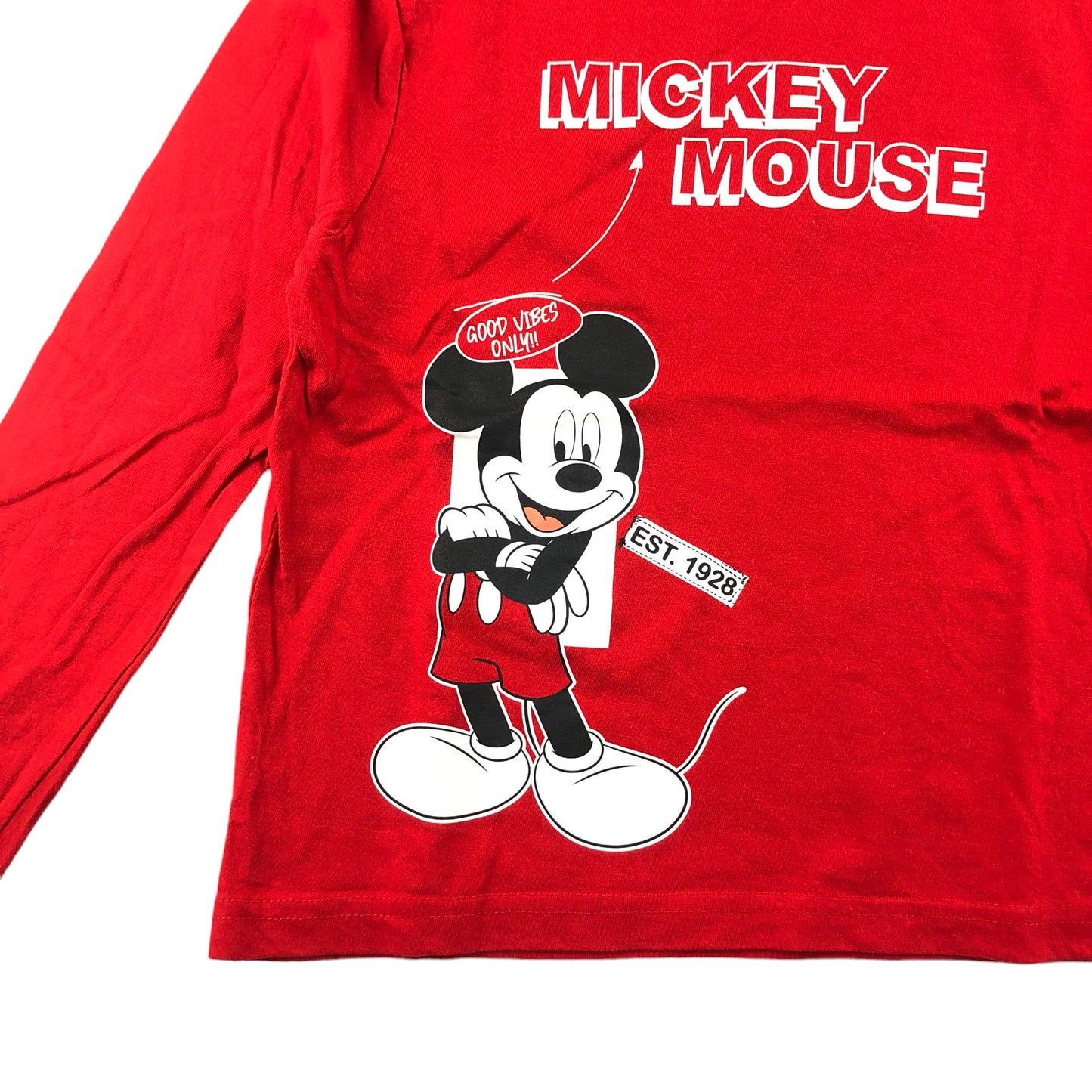 Primark T-Shirt 6-7 Years Red Mikey Mouse Graphic