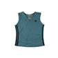 Adidas sports top women's M blue tank top v neck with black three side strips