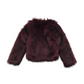 Tu Faux Fur Coat Age 7 Burgundy Long Fur