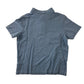 Second-hand Burnside Primary School sky blue polo shirt, flat lay view with embroidered badge.