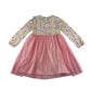 Leigh Tucker Willow dress 6-7 years white and pink floral with mesh layer