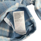 River Island shirt 7-8 years blue checked cropped button up with gem detailing  cotton
