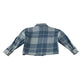 River Island shirt 7-8 years blue checked cropped button up with gem detailing  cotton