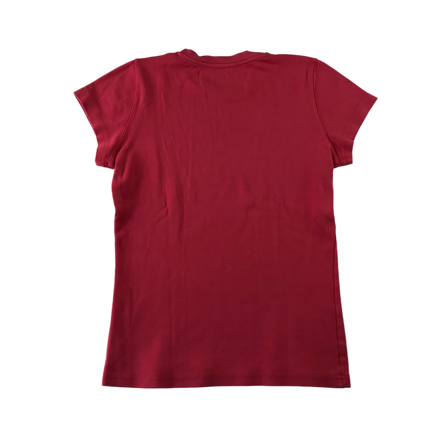 E-vie t-shirt 10-12 years pink plain design short sleeve cotton