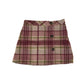 Nutmeg skirt 6-7 years pink and purple checked pattern wool mix