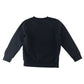 Second-hand Battlefield Primary School navy jersey V-neck sweatshirt, flat lay view with embroidered badge.