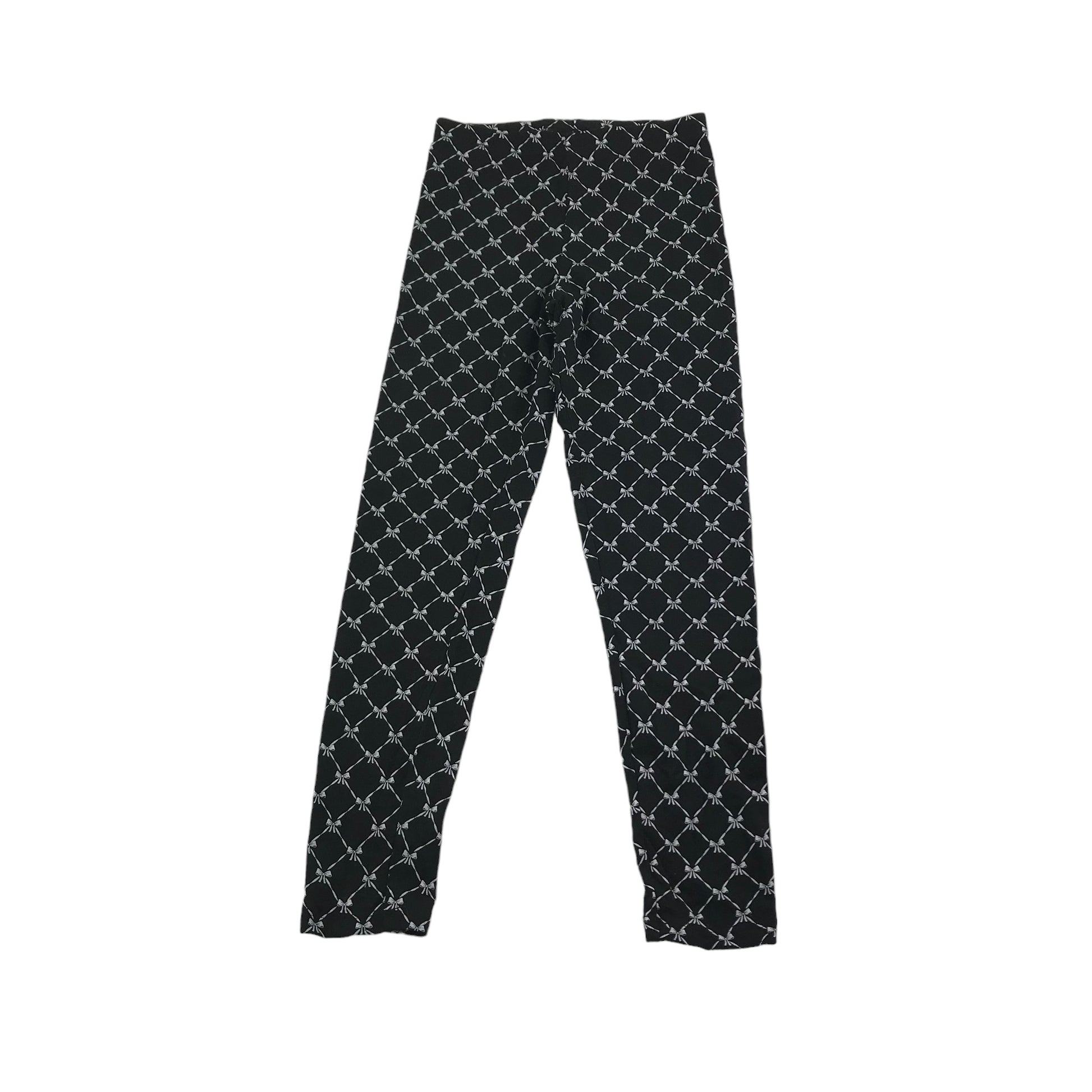 Matalan Leggings Age 10 Black Bow Tie Fishnet Print Pattern –  ApparelXchange CIC