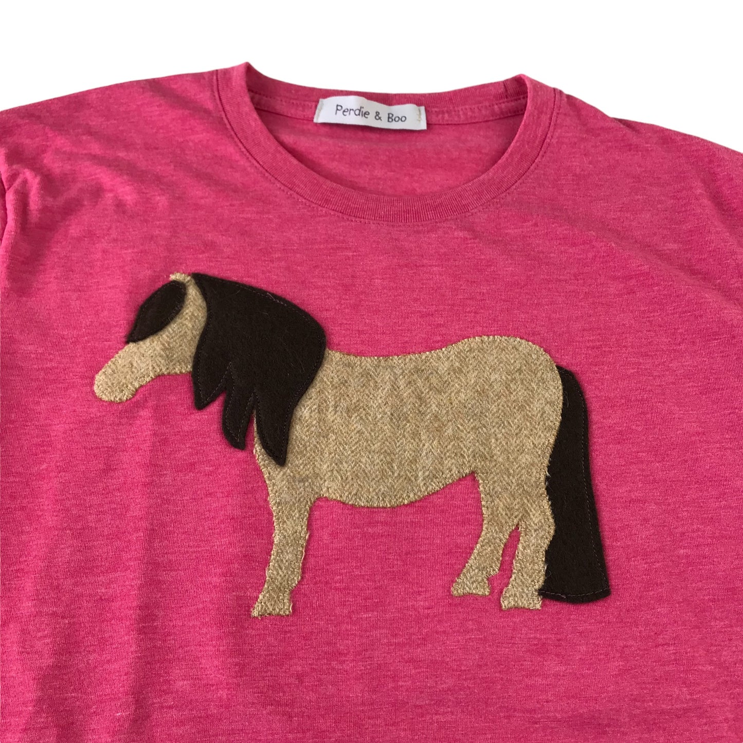 Perdie and Boo t-shirt 11-12 years pink long sleeve pony patch picture