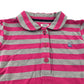 Mamas & Papas polo shirt 4-5 years pink and grey stripy short sleeve
