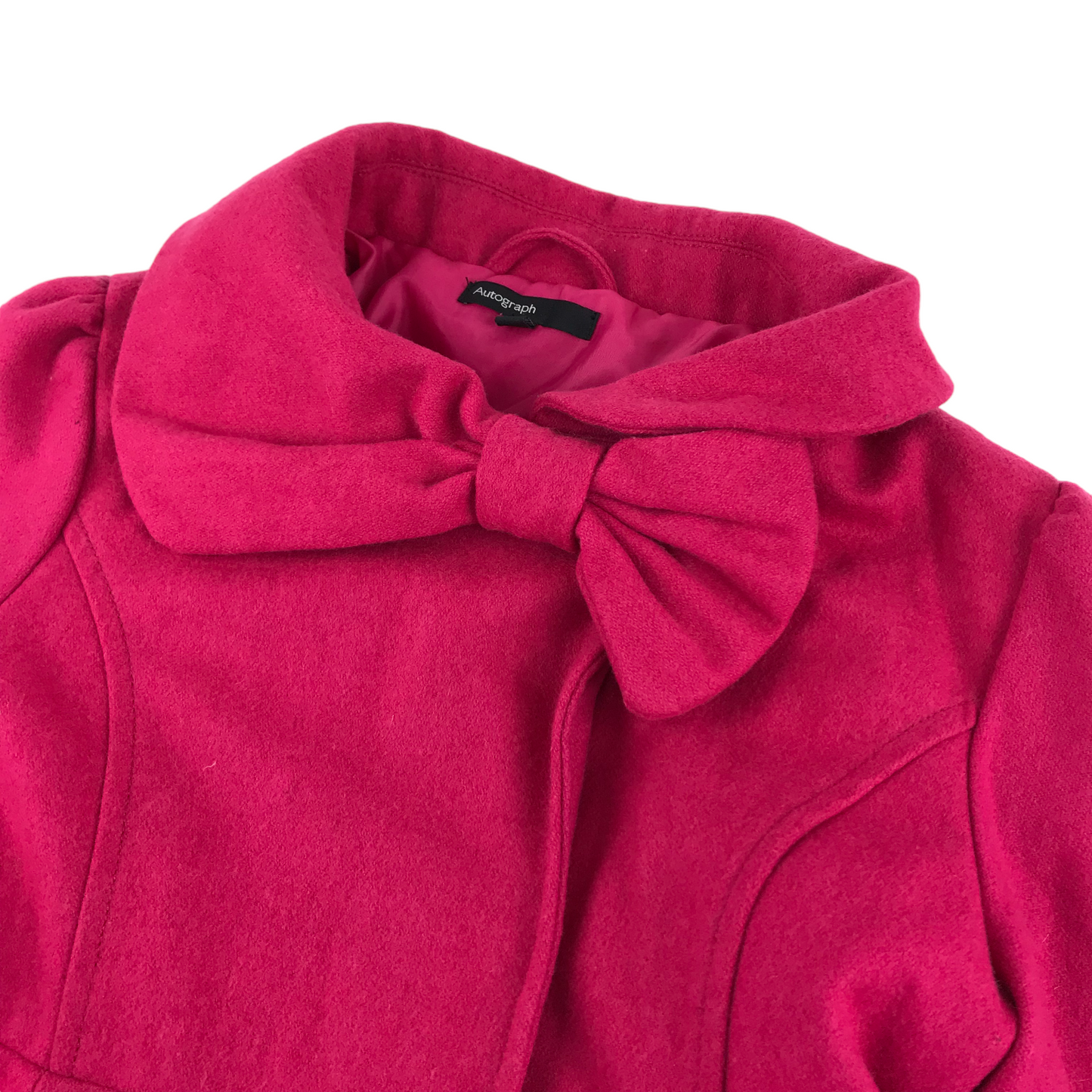 M&S Coat Age 9 Fuchsia Pink Flared