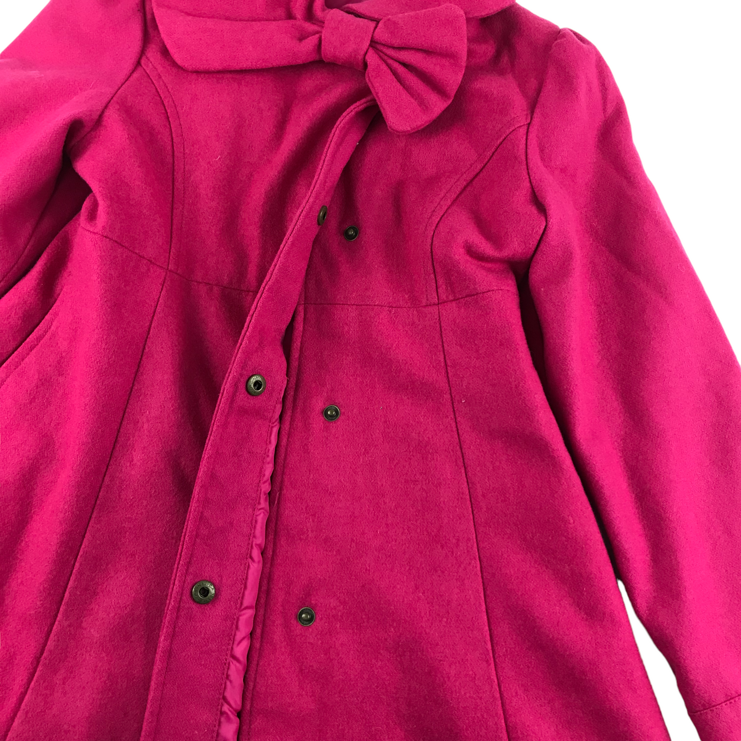 M&S Coat Age 9 Fuchsia Pink Flared