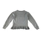 Primark jumper 6-7 years grey with sequin unicorn and frilled hem cotton