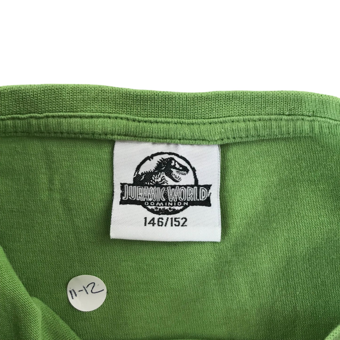 Jurassic World T-shirt 11-12 years green long sleeve slightly cropped cotton