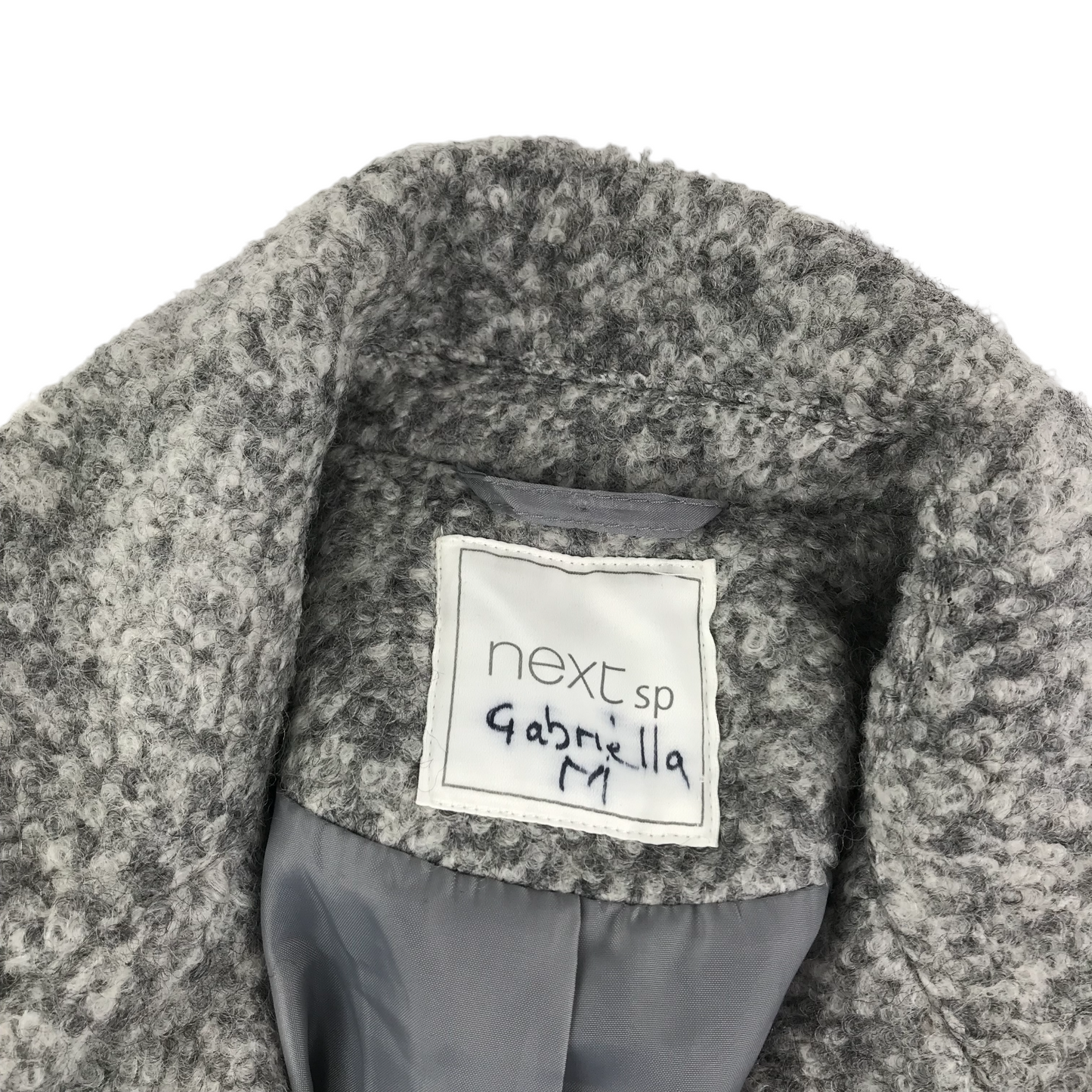 Next Coat Age 6 Grey Wool-mix A-line