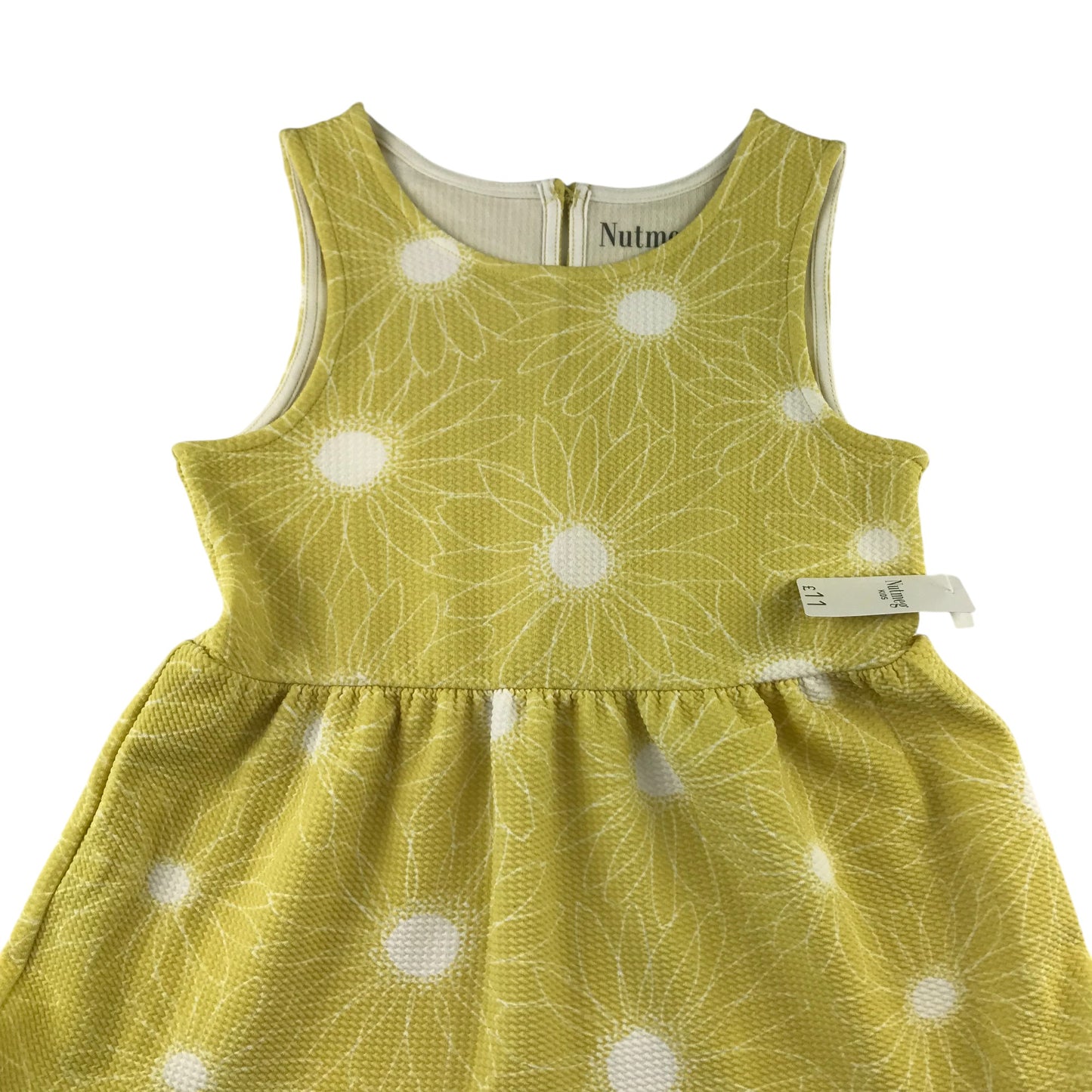 Nutmeg dress 7-8 years yellow floral casual tiered