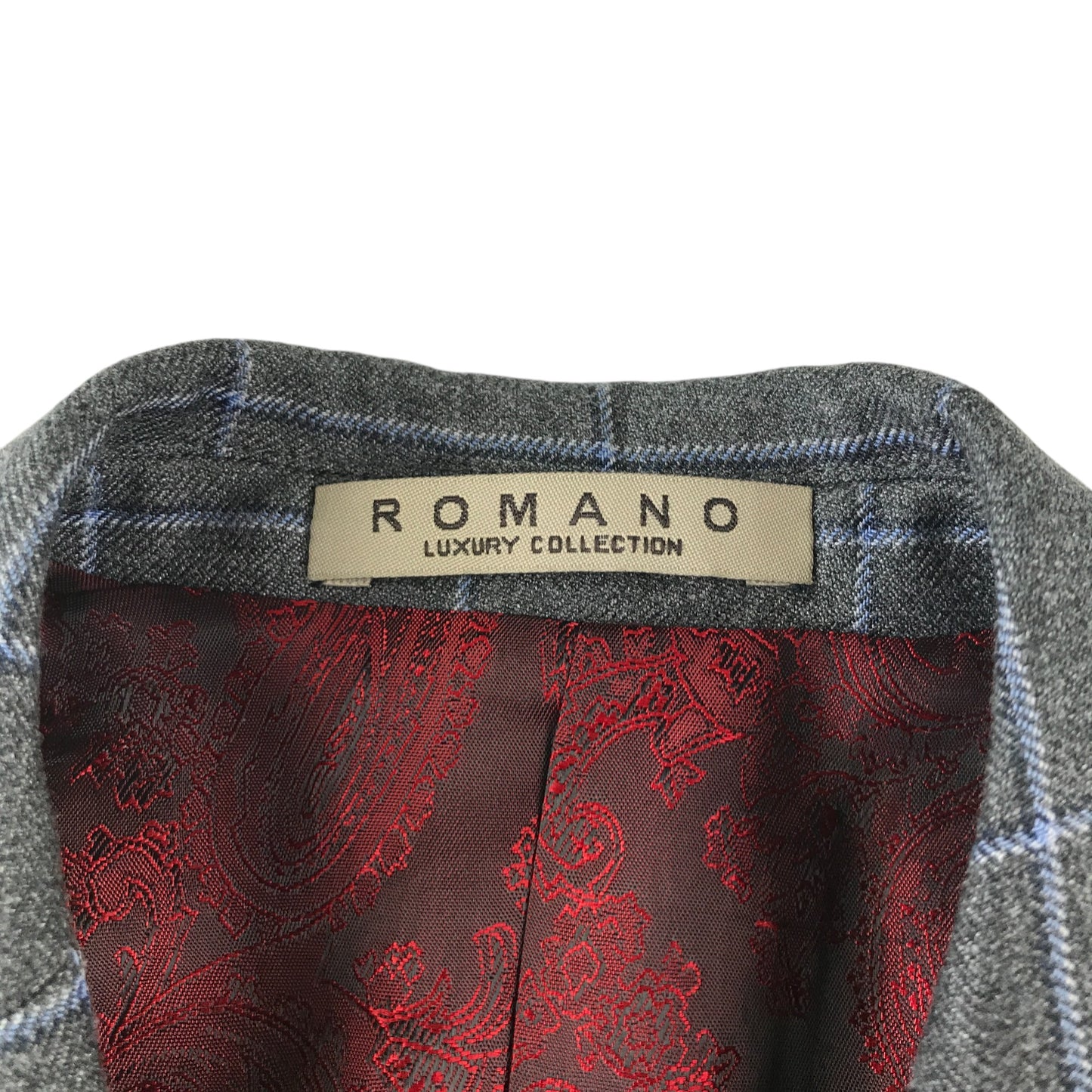 Romano suit 9 years grey check pattern jacket trousers vest and tie