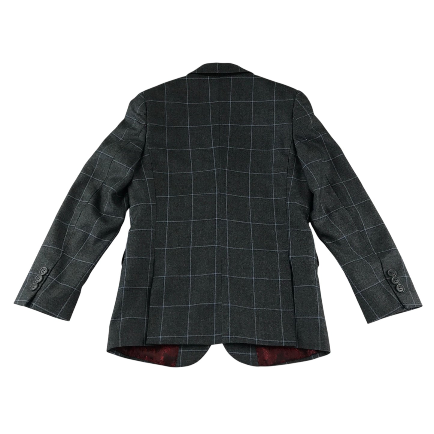 Romano suit 9 years grey check pattern jacket trousers vest and tie