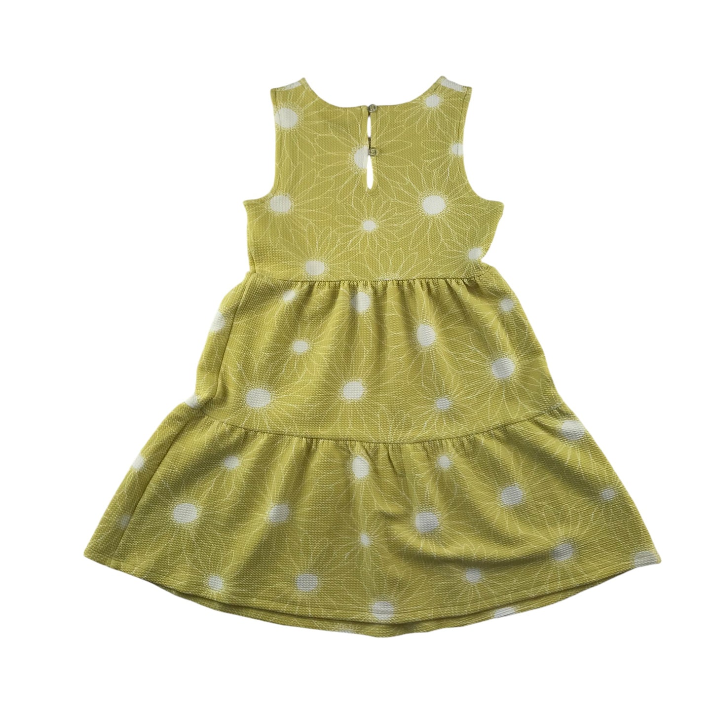 Nutmeg dress 7-8 years yellow floral casual tiered