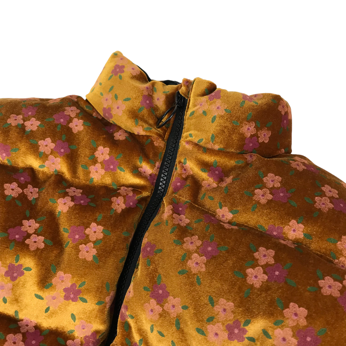 Very Jacket Age 5 Golden Floral Velvet Puffer