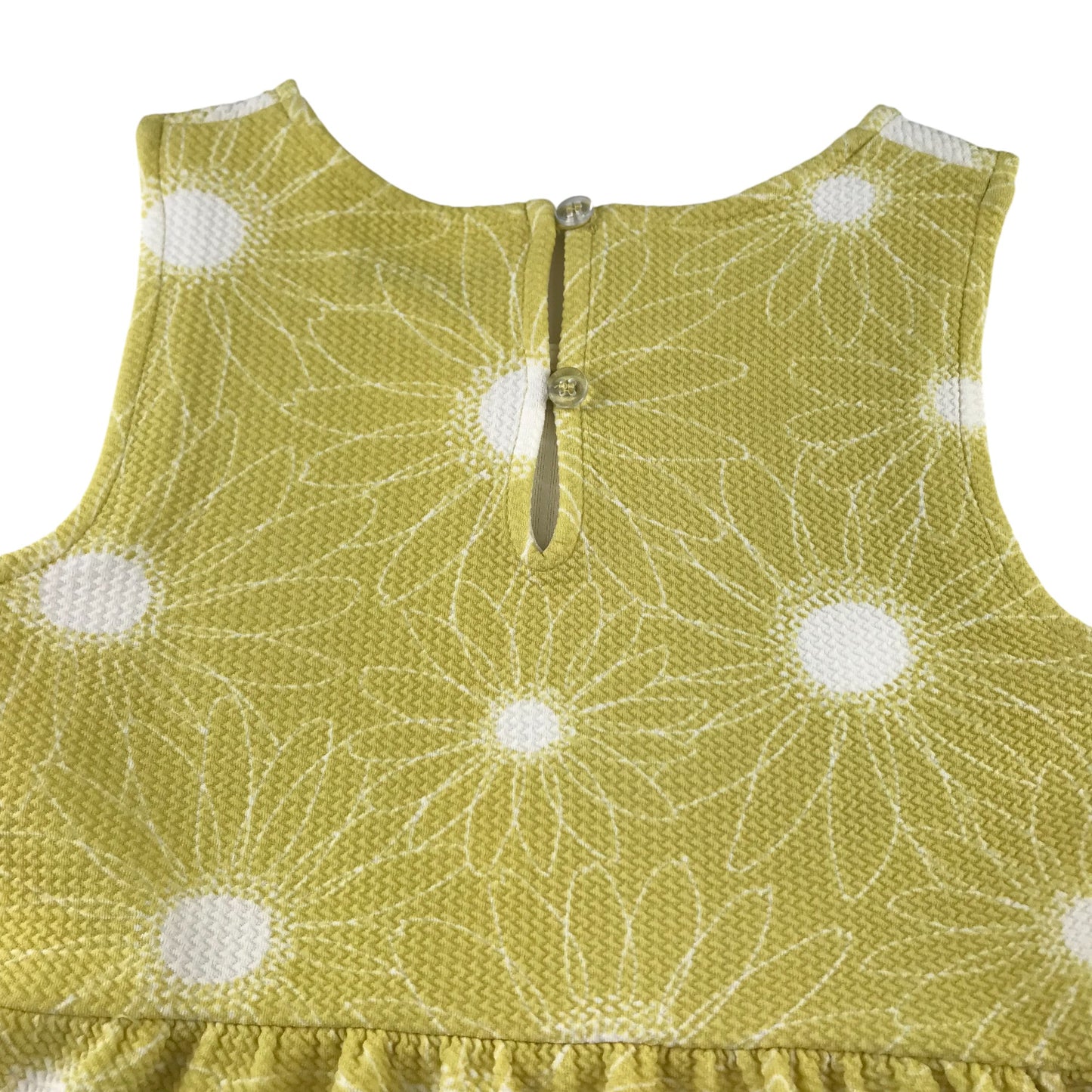 Nutmeg dress 7-8 years yellow floral casual tiered