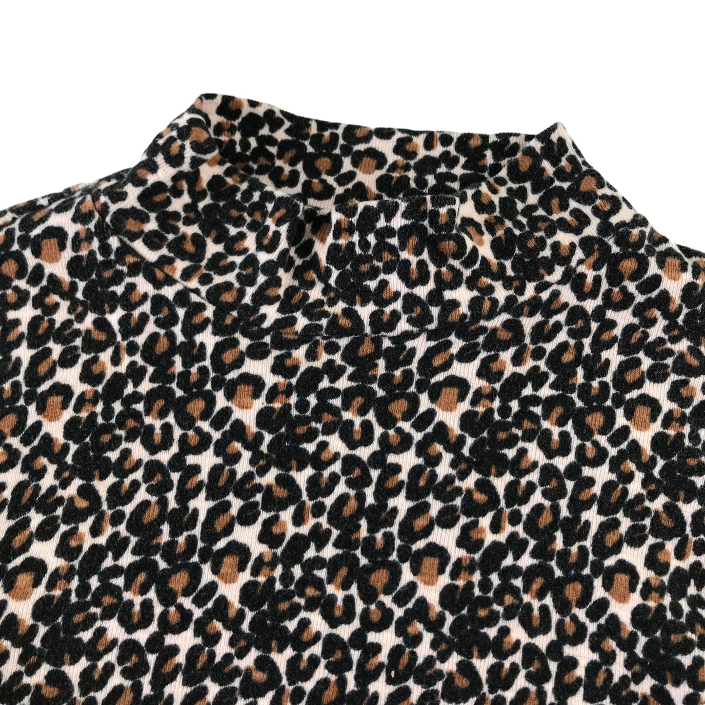 Next t-shirt 11-12 years black and brown leopard spots pattern cropped cotton