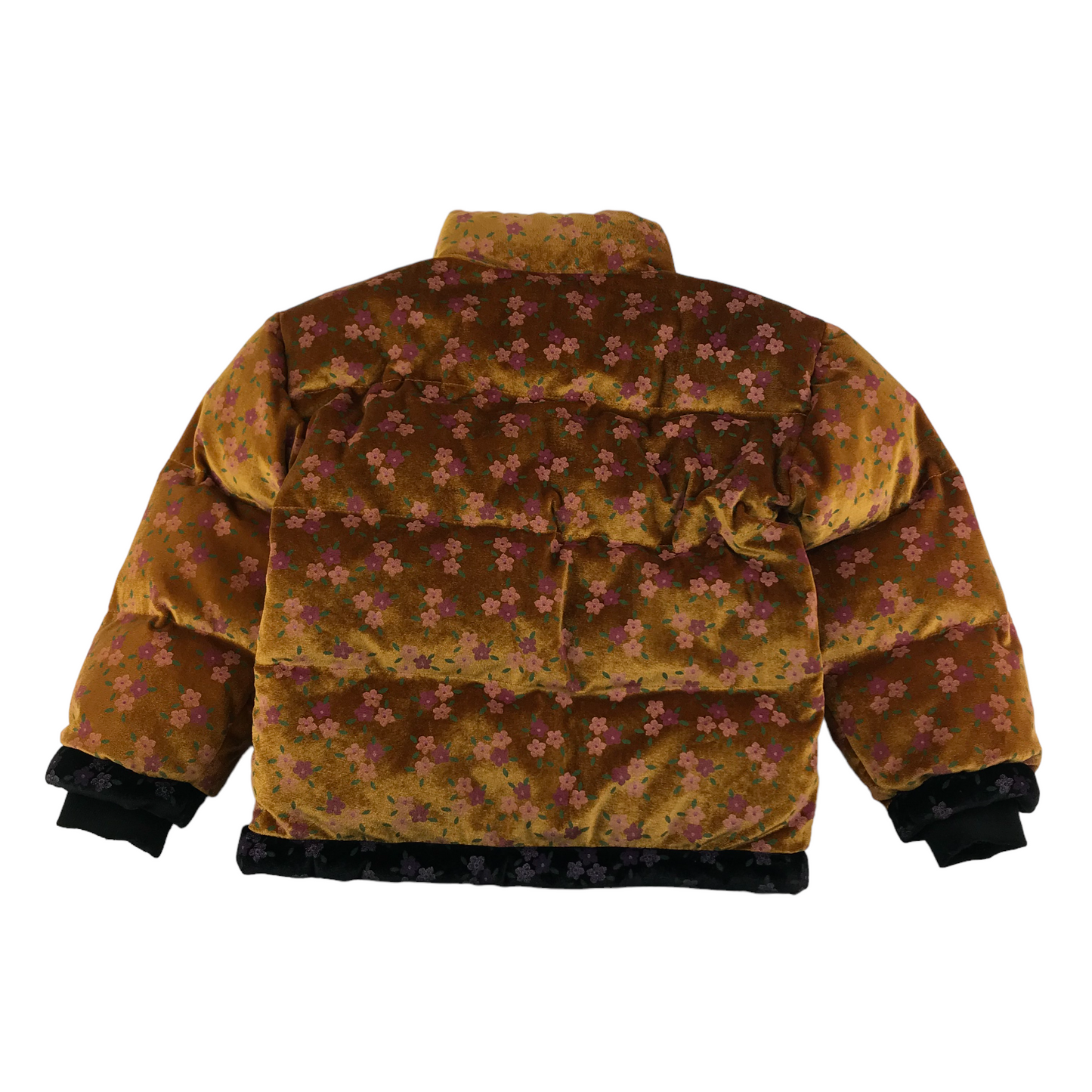 Very Jacket Age 5 Golden Floral Velvet Puffer