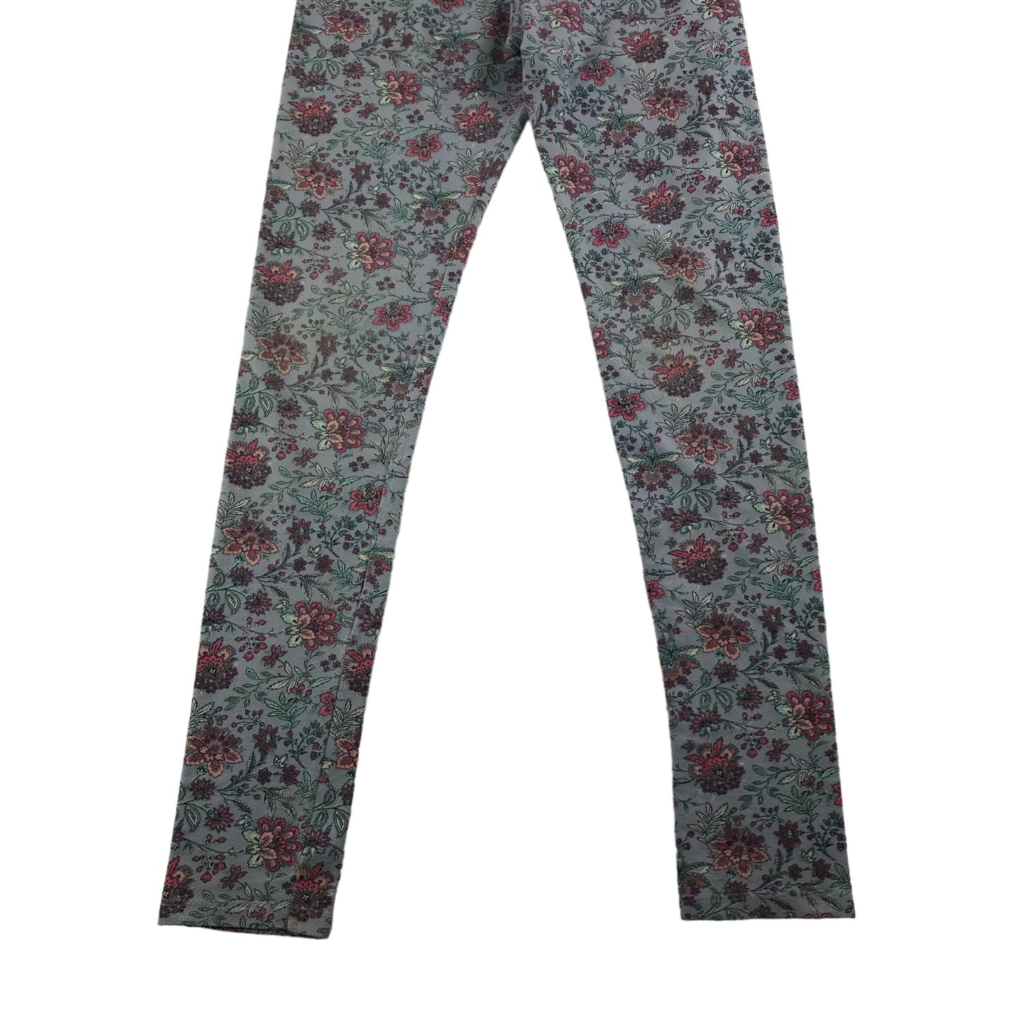 F&F Leggings Age 12 Grey Floral Print Pattern