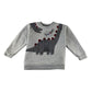 Nutmeg sweater 5-6 years grey dinosaur print jersey material