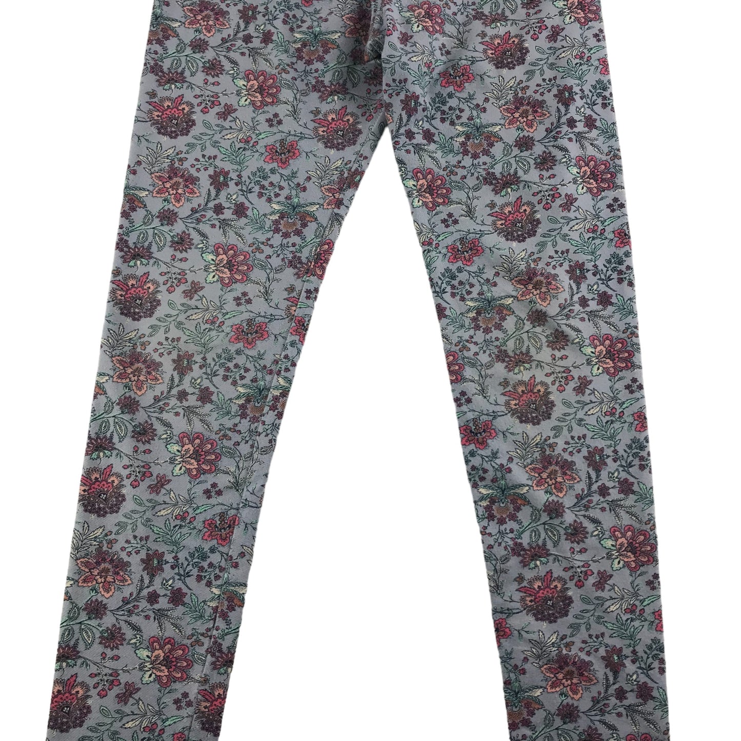 F&F Leggings Age 12 Grey Floral Print Pattern