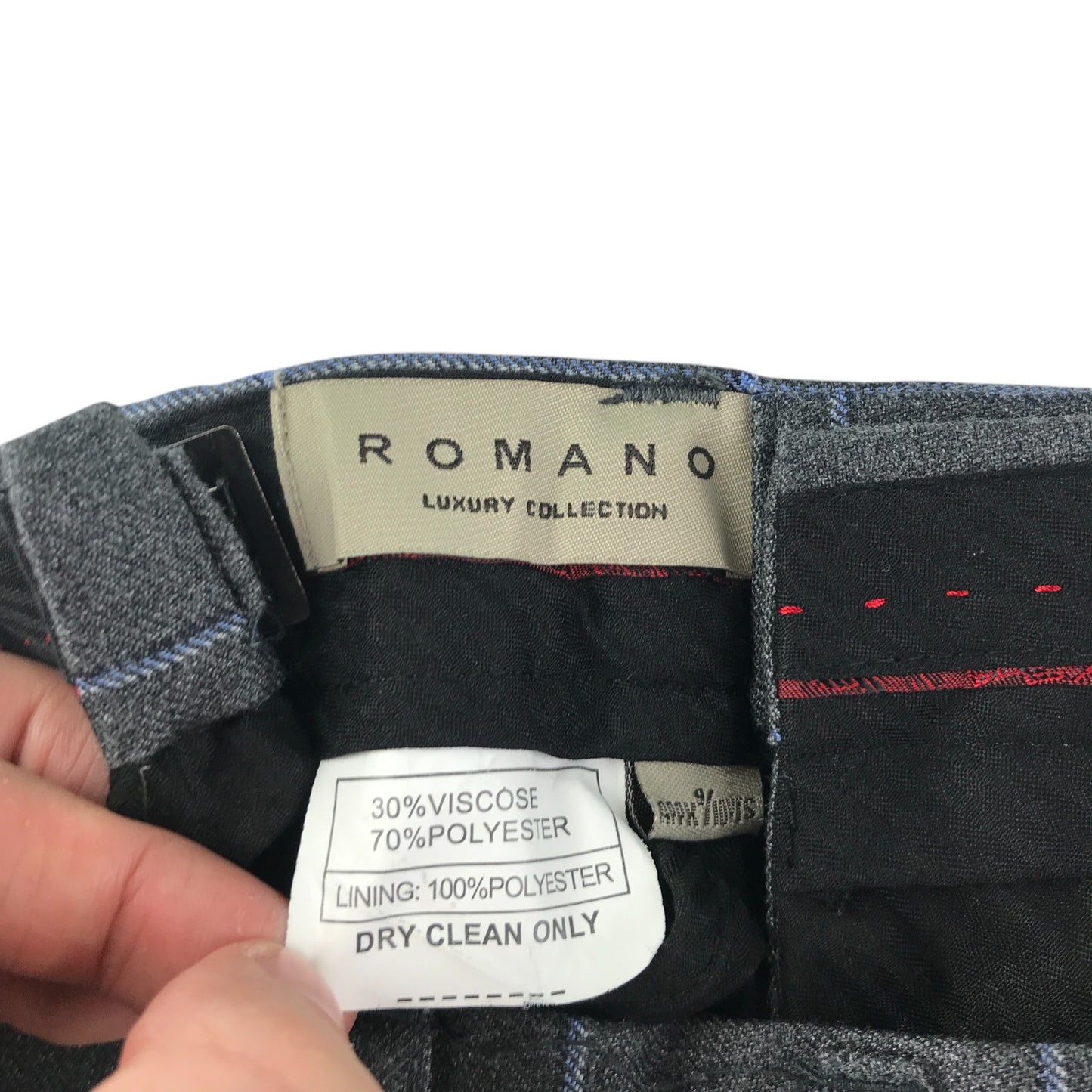 Romano suit 9 years grey check pattern jacket trousers vest and tie