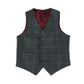 Romano suit 9 years grey check pattern jacket trousers vest and tie
