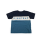 Firetrap Blue, Navy and White Panelled T-shirt Set Age 7