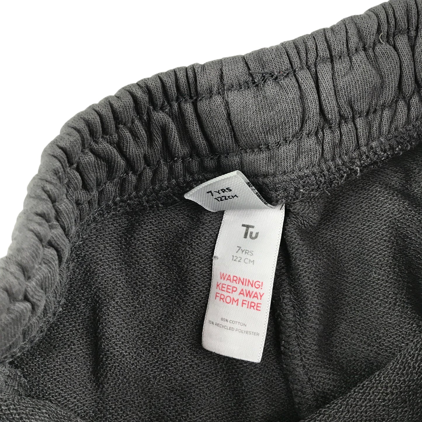 Tu joggers 6-7 years dark grey elasticated waist