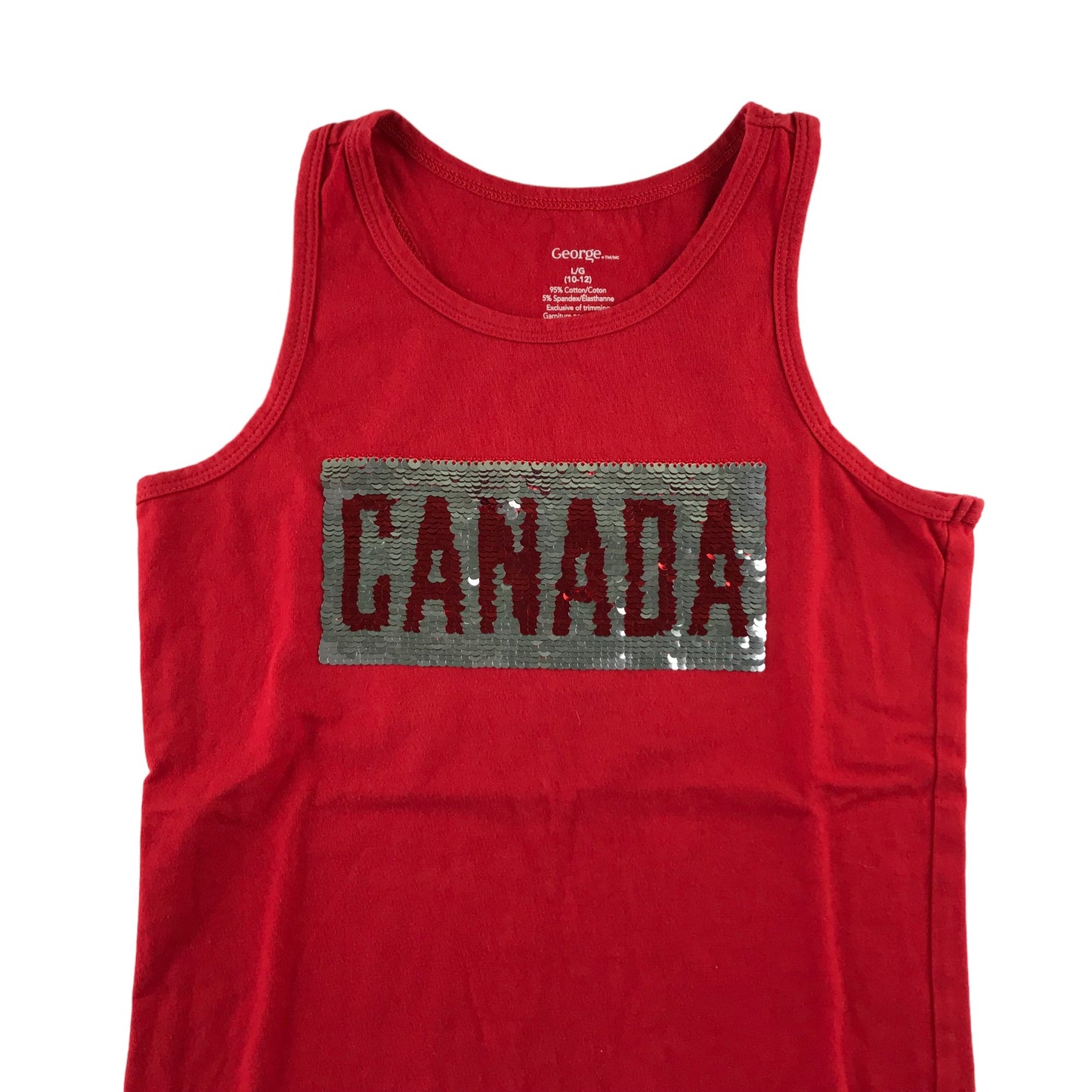 George tank top 10-12 years red flip sequin CANADA LOVE