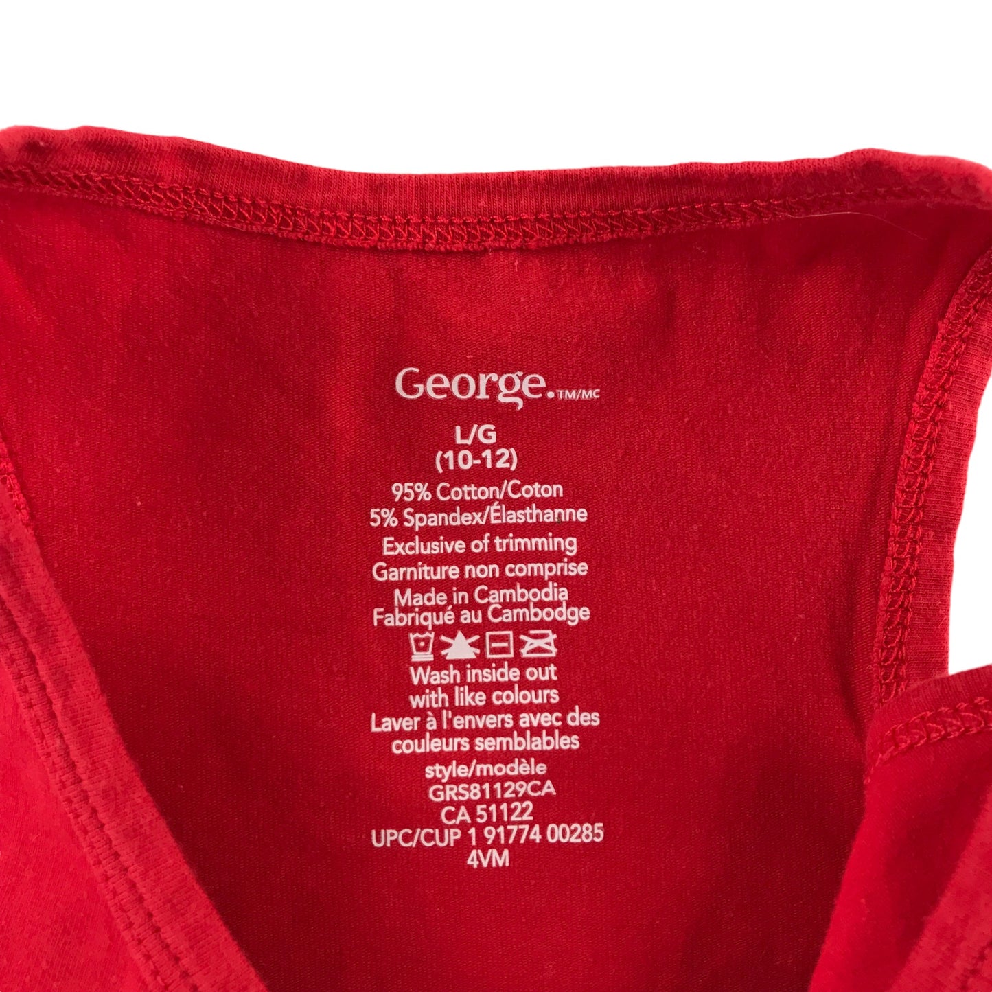 George tank top 10-12 years red flip sequin CANADA LOVE