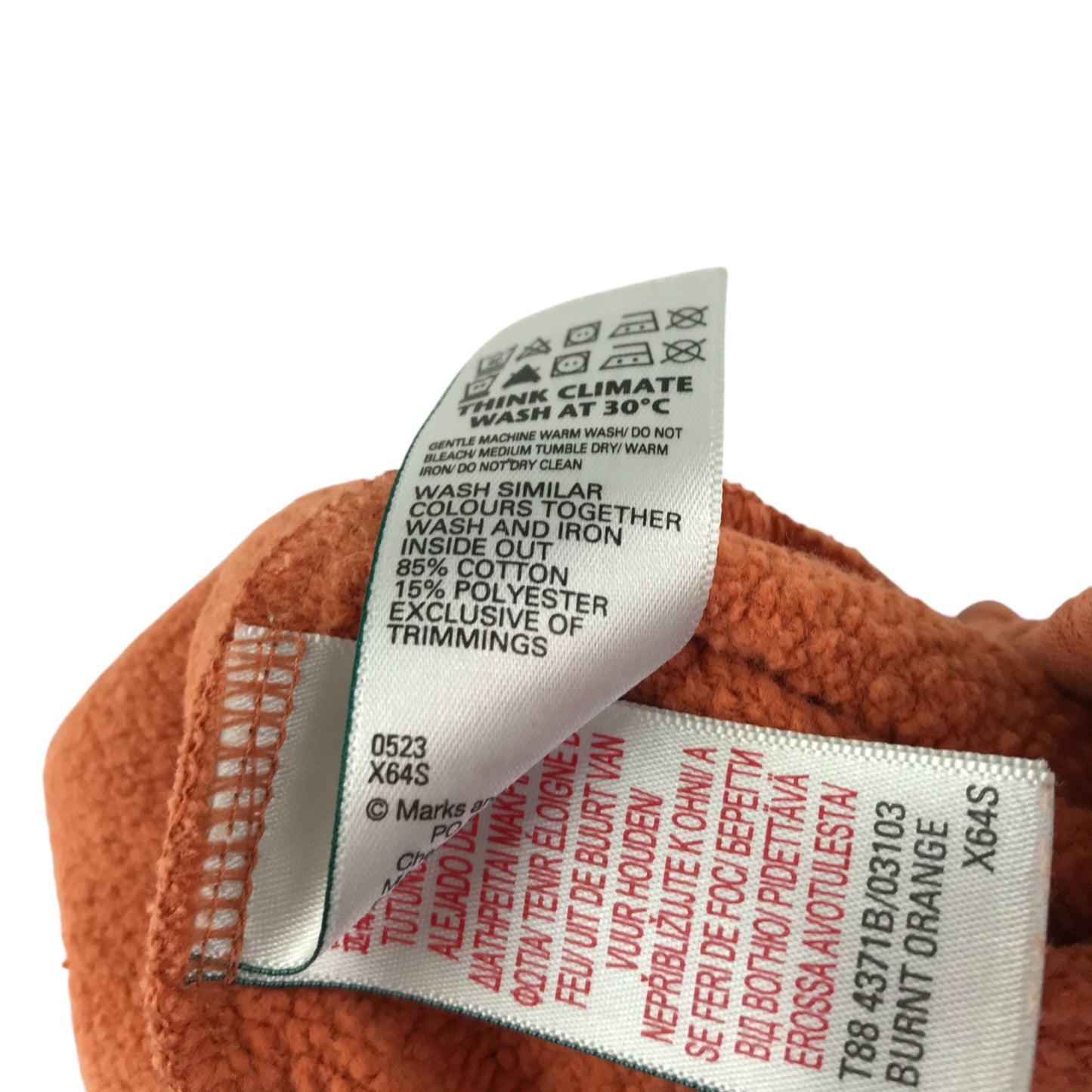 M&S joggers 5-6 years burnt orange elasticated waist