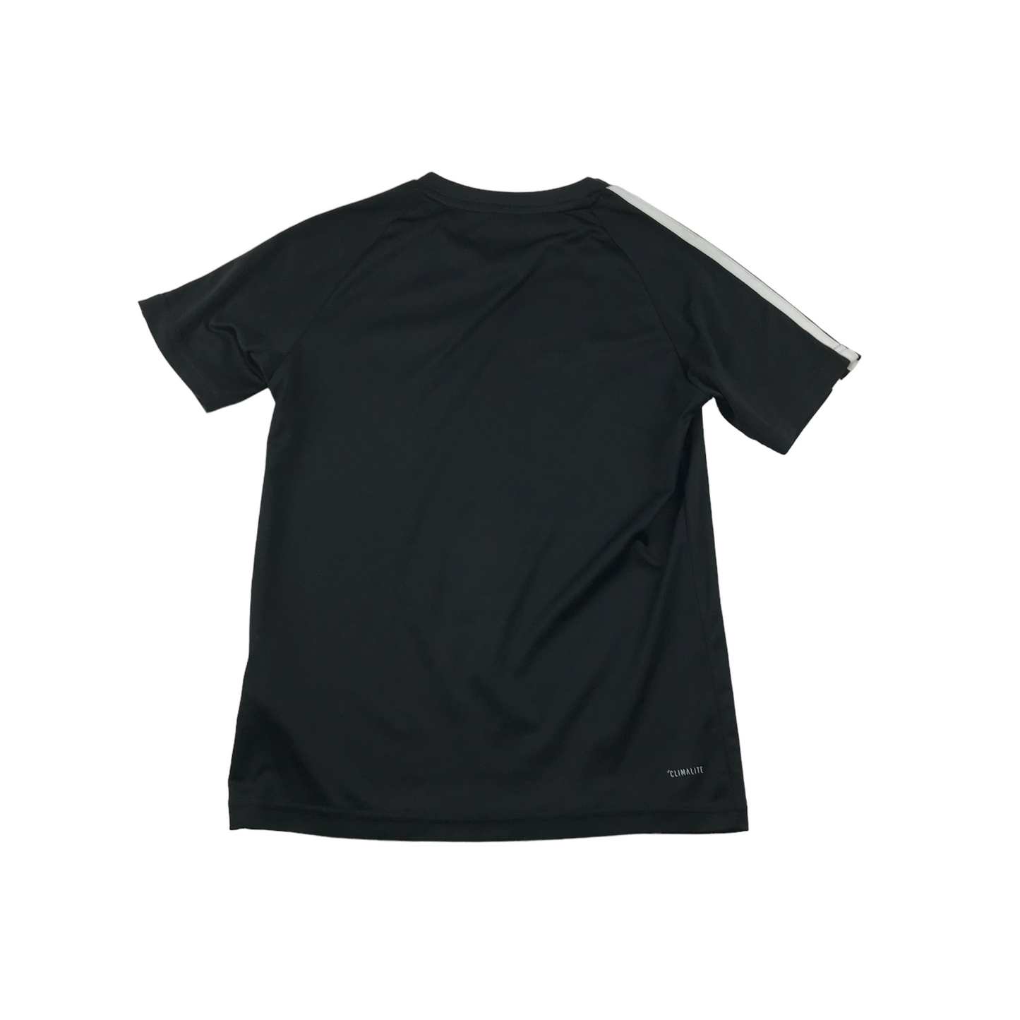 Adidas Black Classic 3 Stripes Sport T-shirt Age 9