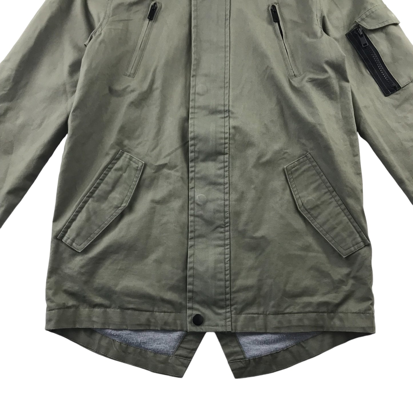 Primark light jacket 10-11 years Khaki Plain Cotton