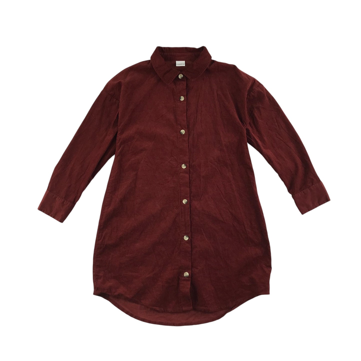 Next shirt 7-8 years burnt redish brown corduroy long button up