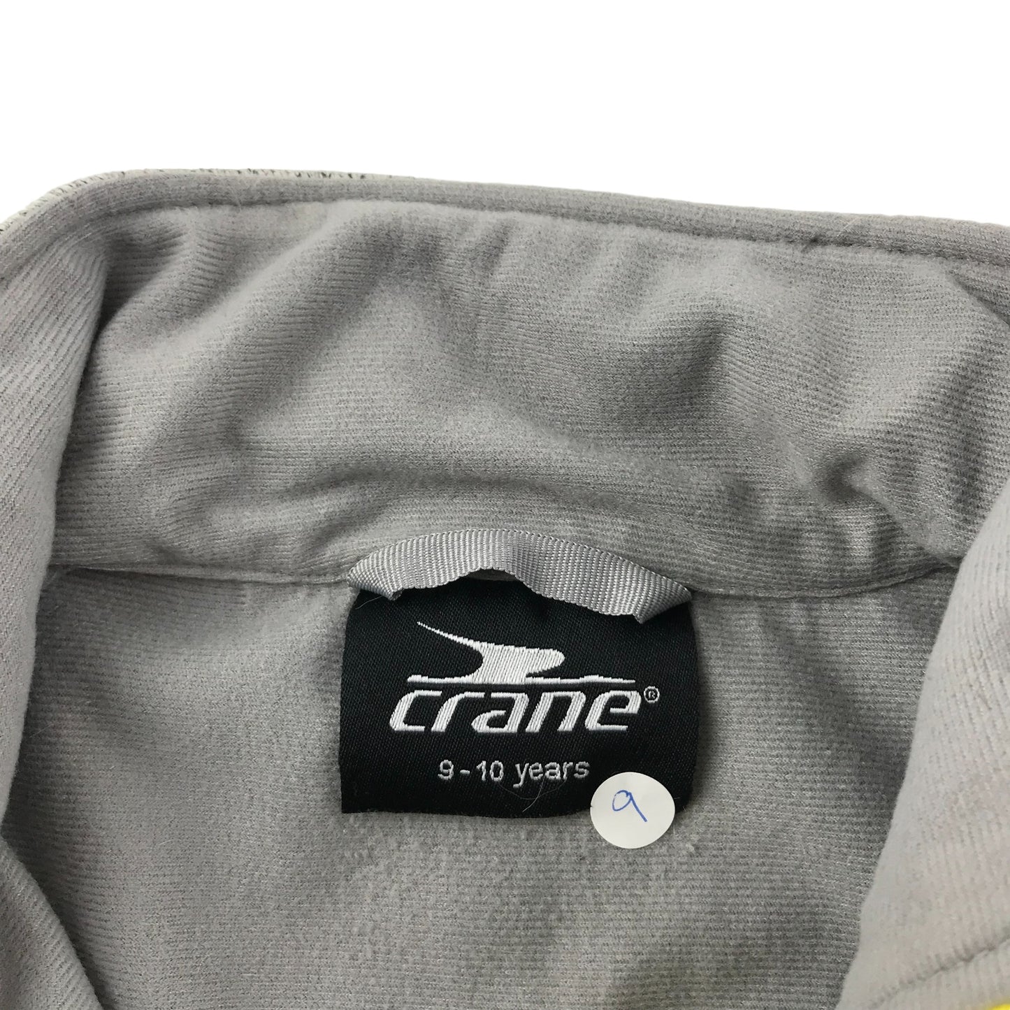 Crane Fleece Age 9 Grey Black Panelled Full Zipper