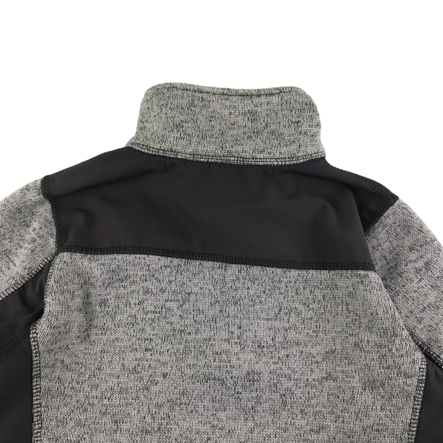 Crane Fleece Age 9 Grey Black Panelled Full Zipper