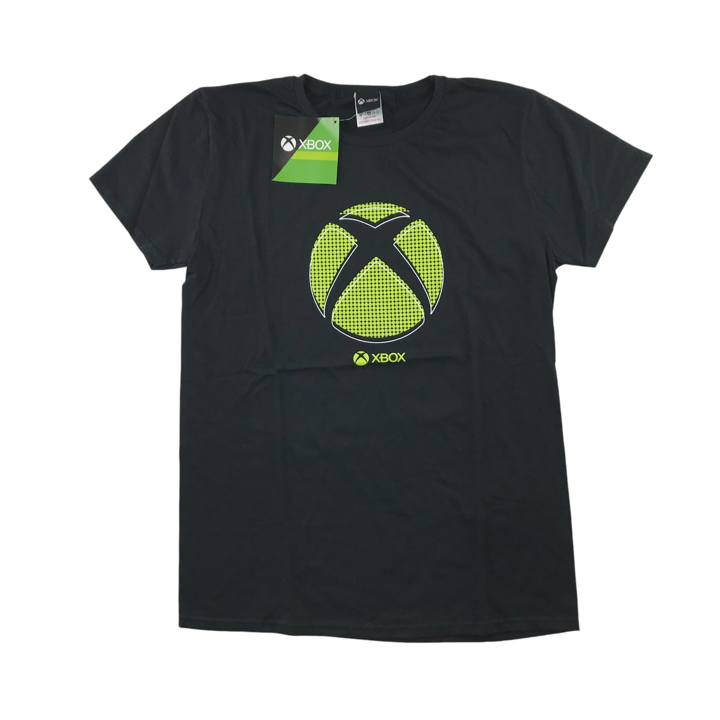 Xbox t-shirt adult size M black neon logo print short sleeve cotton