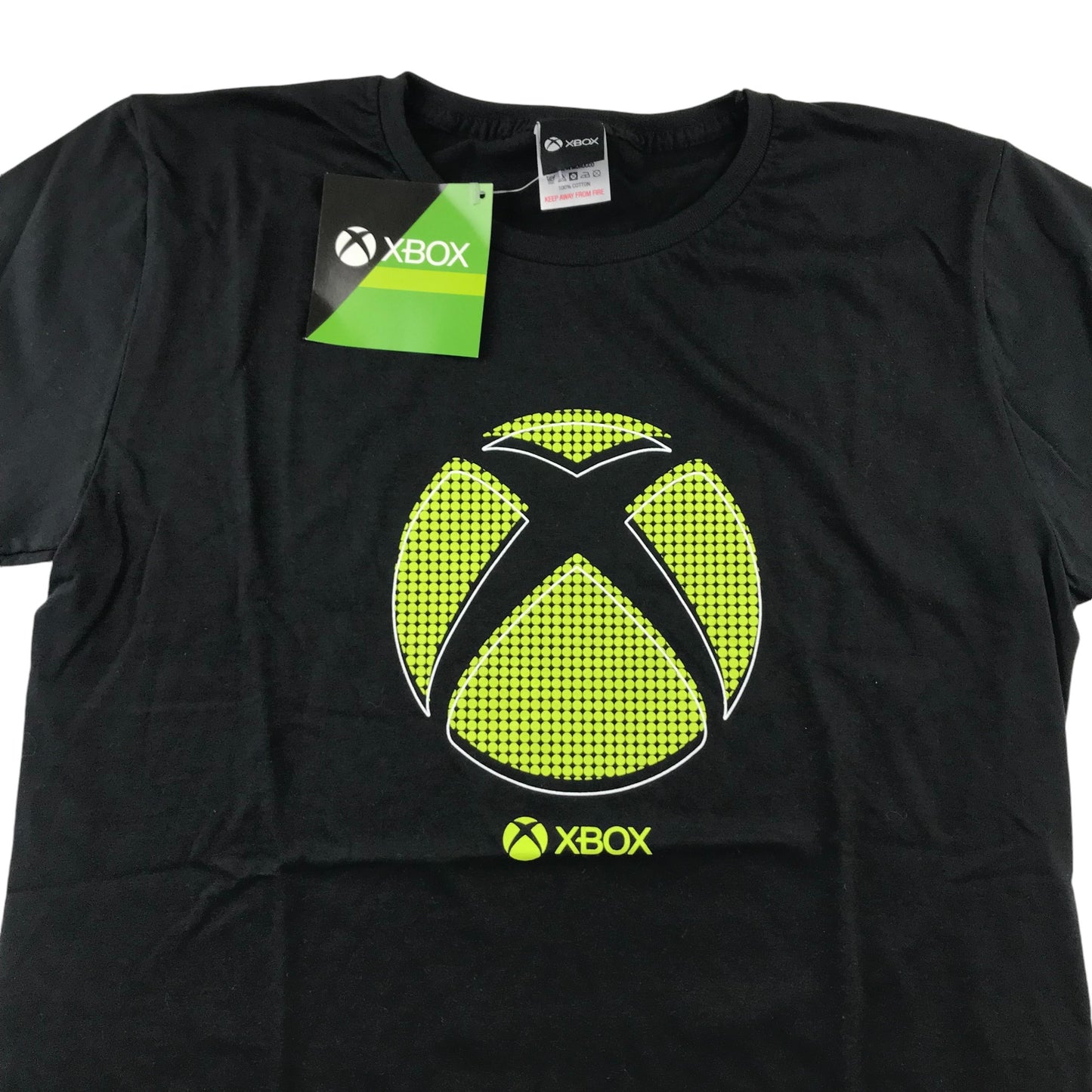 Xbox t-shirt adult size M black neon logo print short sleeve cotton