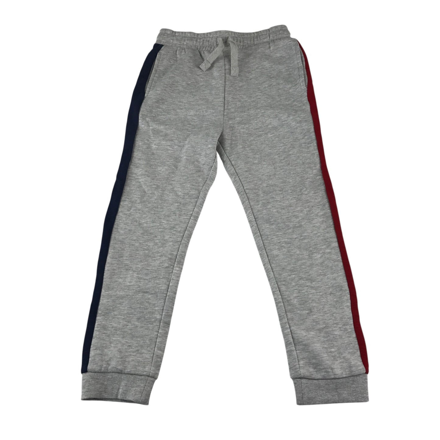 George joggers 7-8 years grey with red and blue side stripes elasticated waist