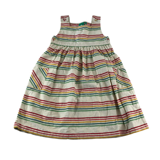 Little Green Radicals dress 5-6 years multicolour striped organic cotton
