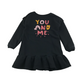 F&F Dress Age 6 Black Jersey Text Graphic Design
