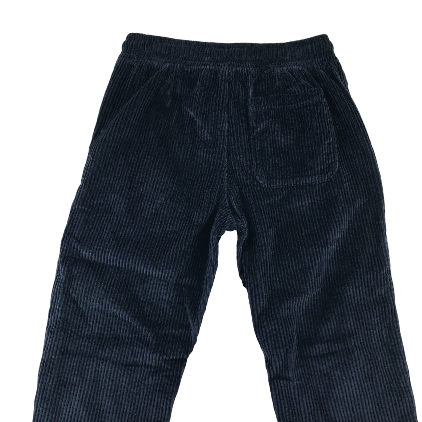 M&S trousers 7-8 years navy blue corduroy pull up style cotton