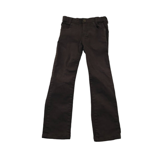 Republic of Kids Trousers Age 5 Brown Adjustable Waist Denim Style